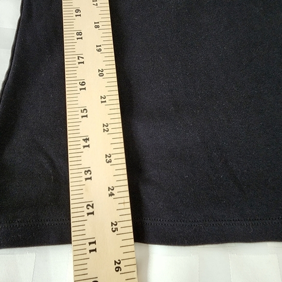 Lands' End Black Quarter Sleeve Gold Button Boat Neck Women's Top Size L - Picture 4 of 5